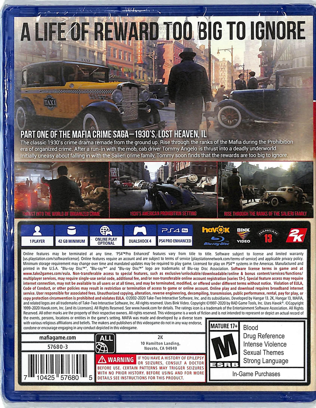 PS4 MAFIA DEFINITIVE EDITION ALL (US) - DataBlitz