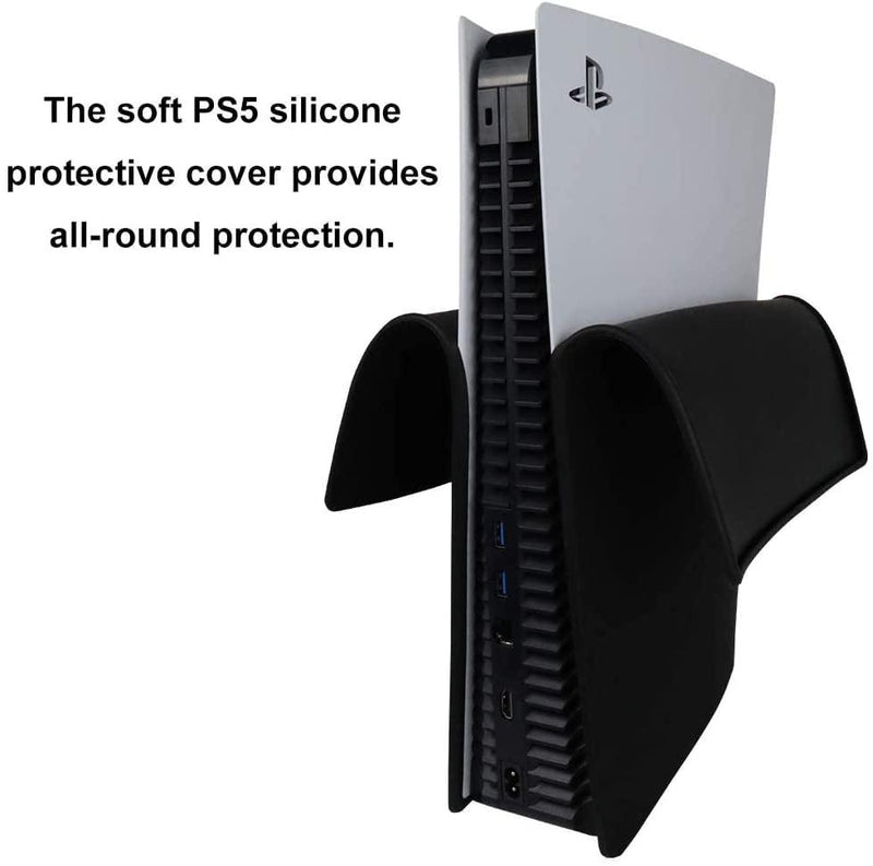 PS5 SILICON PROTECT COVER FOR PS5 CONSOLE DISC (BLACK) - DataBlitz