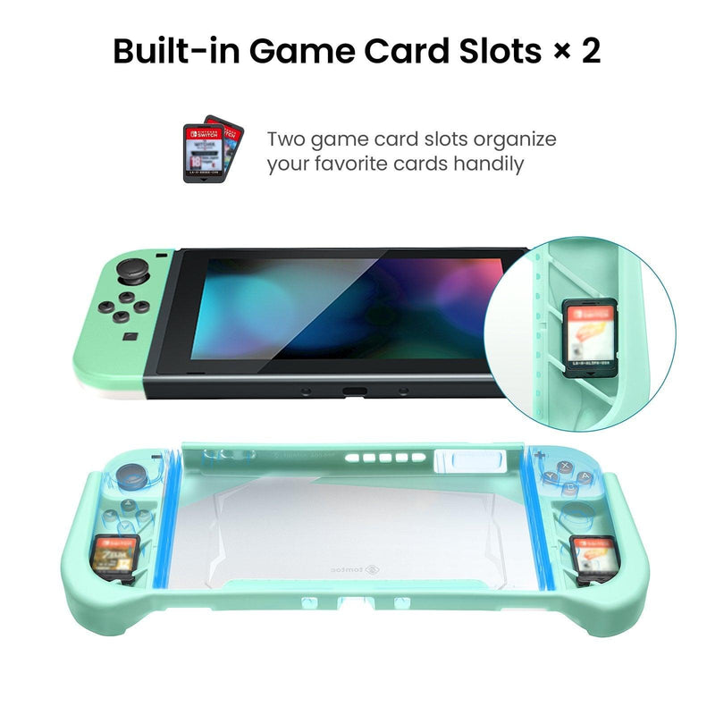 TOMTOC NSW DOCKABLE GRIP CASE FOR NINTENDO SWITCH (TURQUOISE) (A05-020T01) - DataBlitz