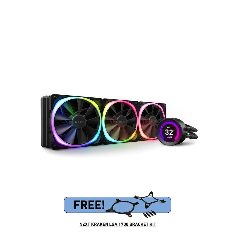 NZXT Kraken Z73 RGB 360MM Liquid Cooler With LCD Display (Matte Black) (RL-KRZ73-R1) - DataBlitz