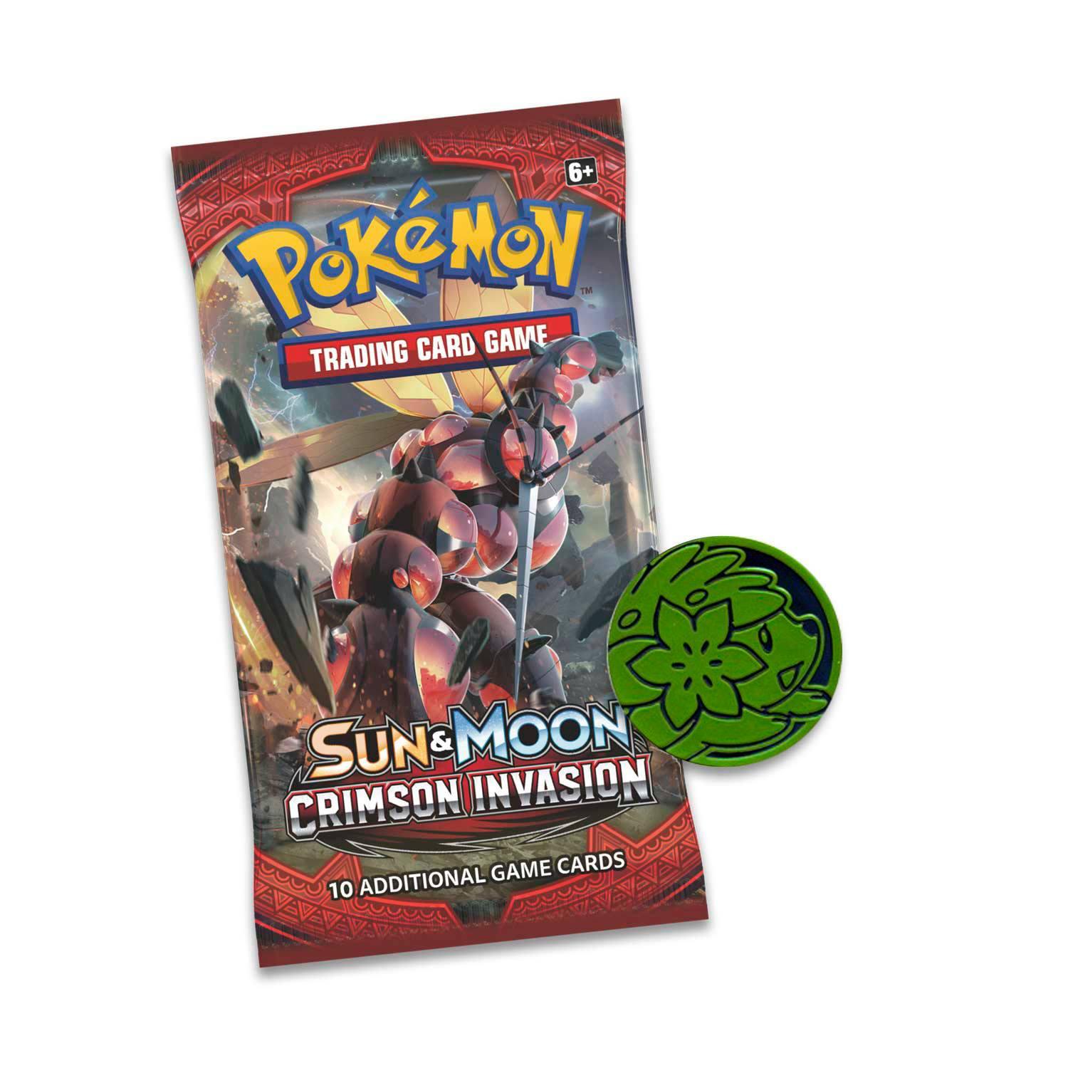 POKEMON TRADING CARD GAME SUN & MOON CRIMSON INVASION 3 PACK BOOSTER B
