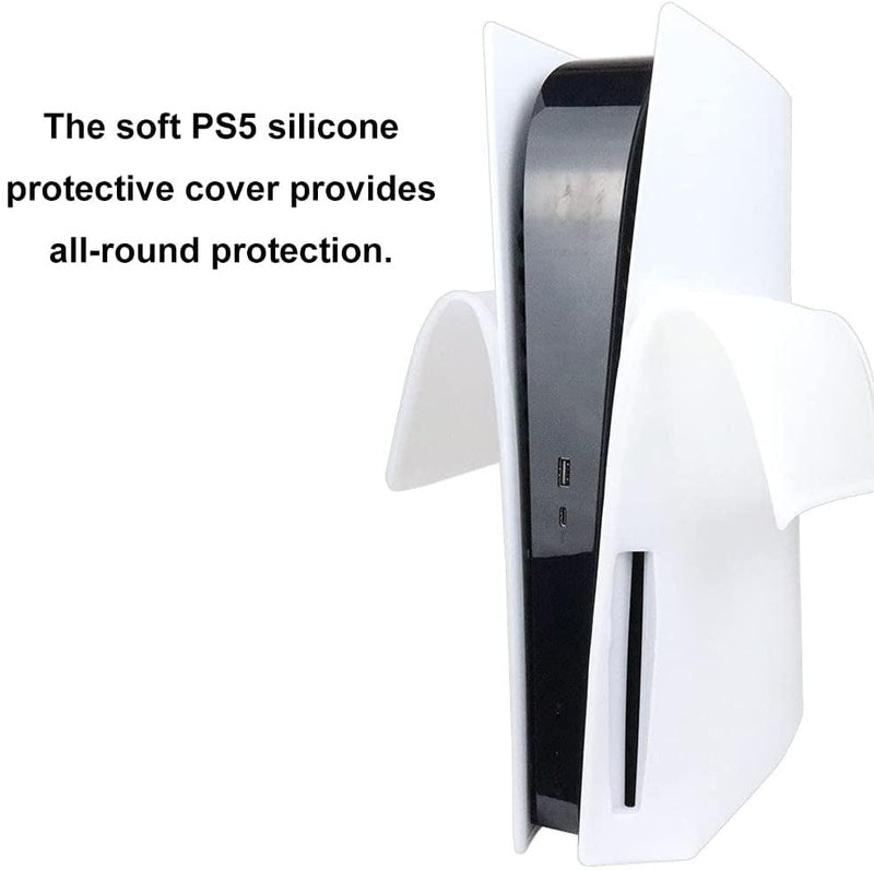PS5 SILICON PROTECT COVER FOR PS5 CONSOLE DISC (WHITE) - DataBlitz