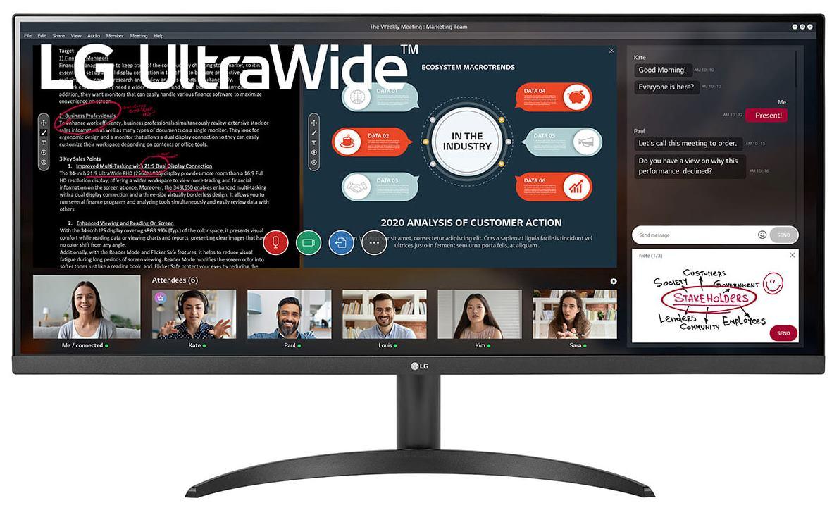 LG 34WP500-B 34" ULTRAWIDE FHD HDR MONITOR WITH FREESYNC - DataBlitz
