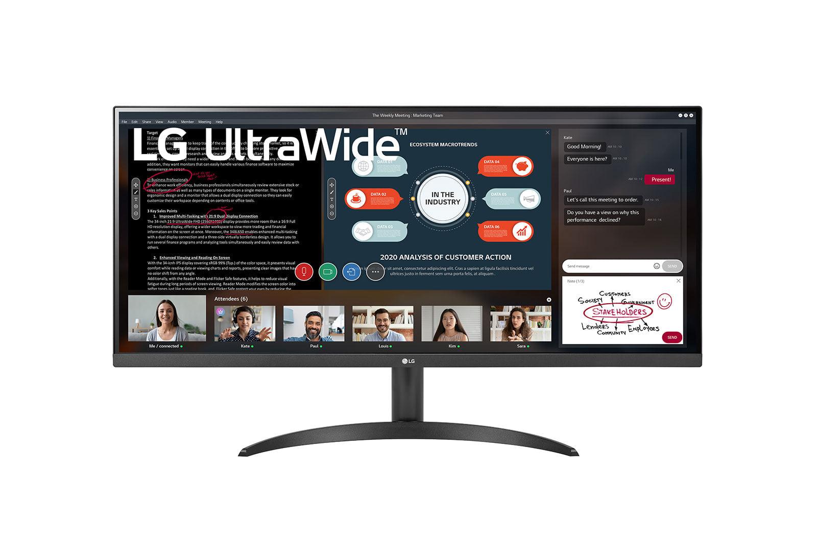 LG 34WP500-B 34" ULTRAWIDE FHD HDR MONITOR WITH FREESYNC - DataBlitz