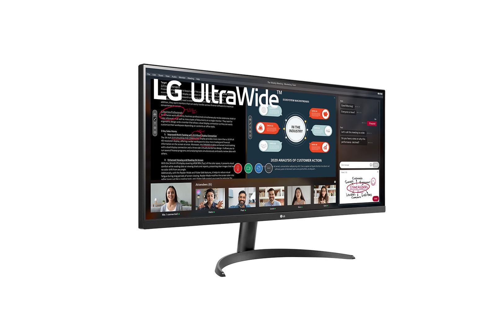LG 34WP500-B 34" ULTRAWIDE FHD HDR MONITOR WITH FREESYNC - DataBlitz