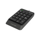 A4TECH FK13M FSTYLER SLEEK NUMERIC KEYPAD (BLACK) + 70CM RETRACTABLE CABLE - DataBlitz