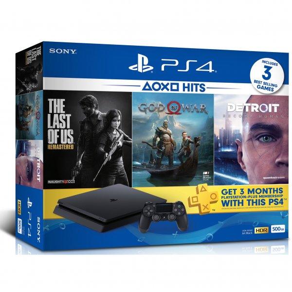 PS4 Console System 500GB Jet Black (CUH-2218A B01) Hits 5 Bundle Pack Reg.3 - DataBlitz