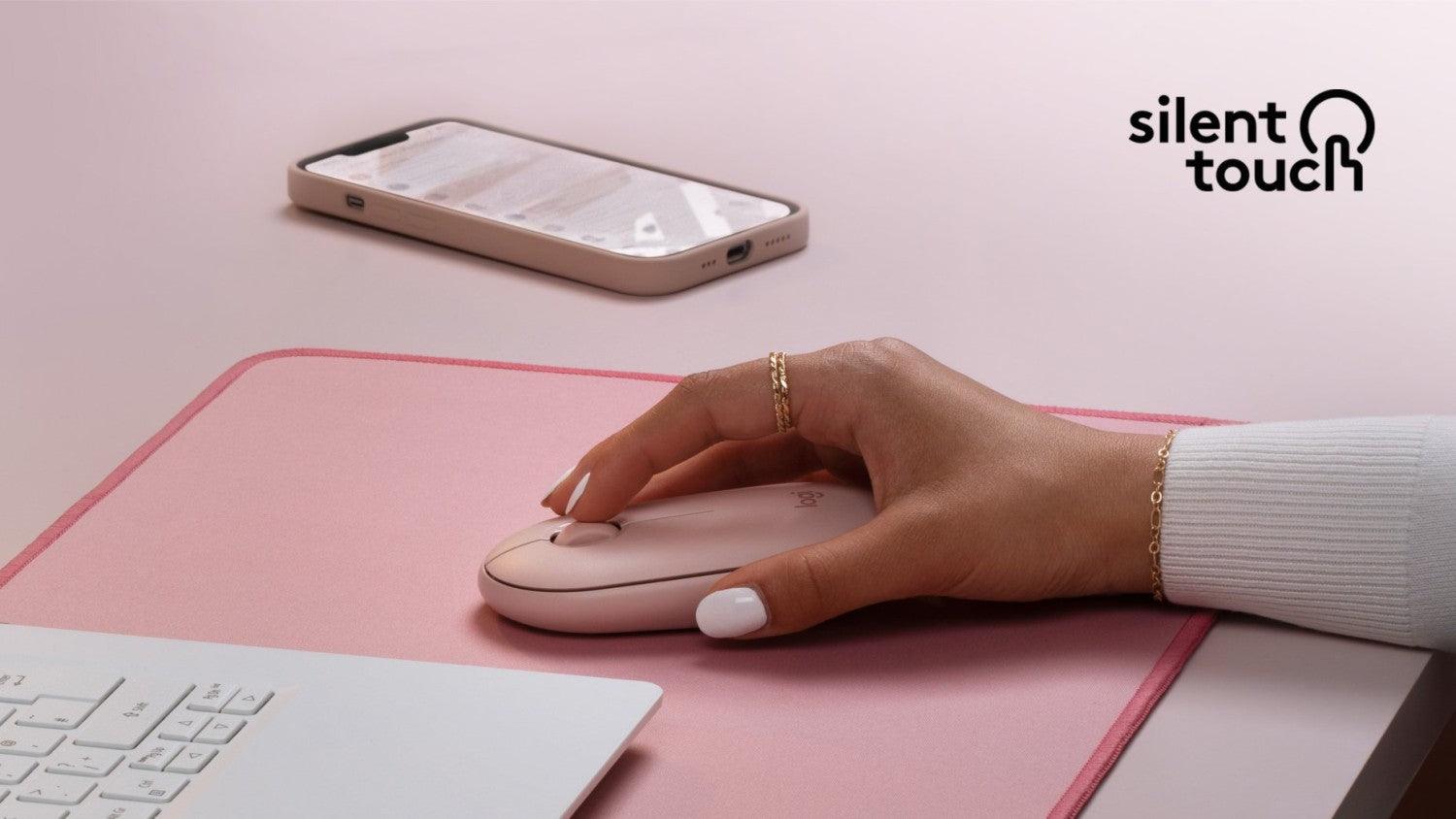 Logitech Slim Combo MK470 Wireless Keyboard And Mouse (Rose) - DataBlitz
