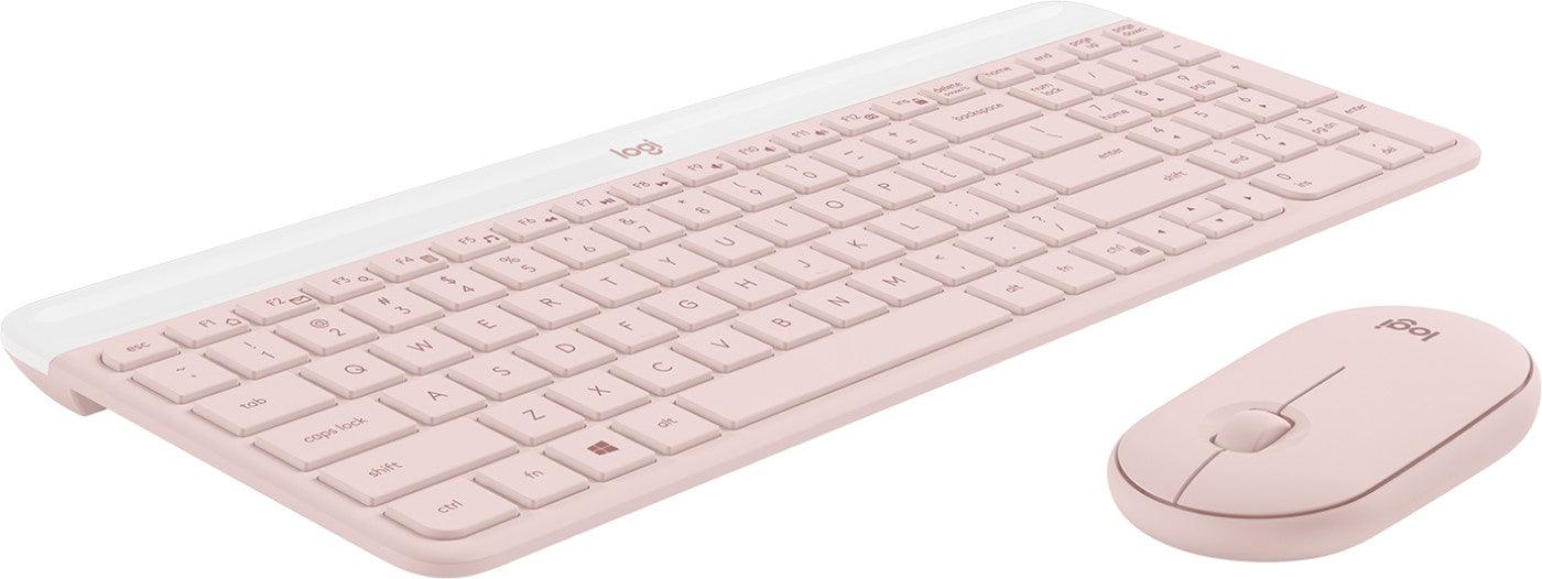 Logitech Slim Combo MK470 Wireless Keyboard And Mouse (Rose) - DataBlitz
