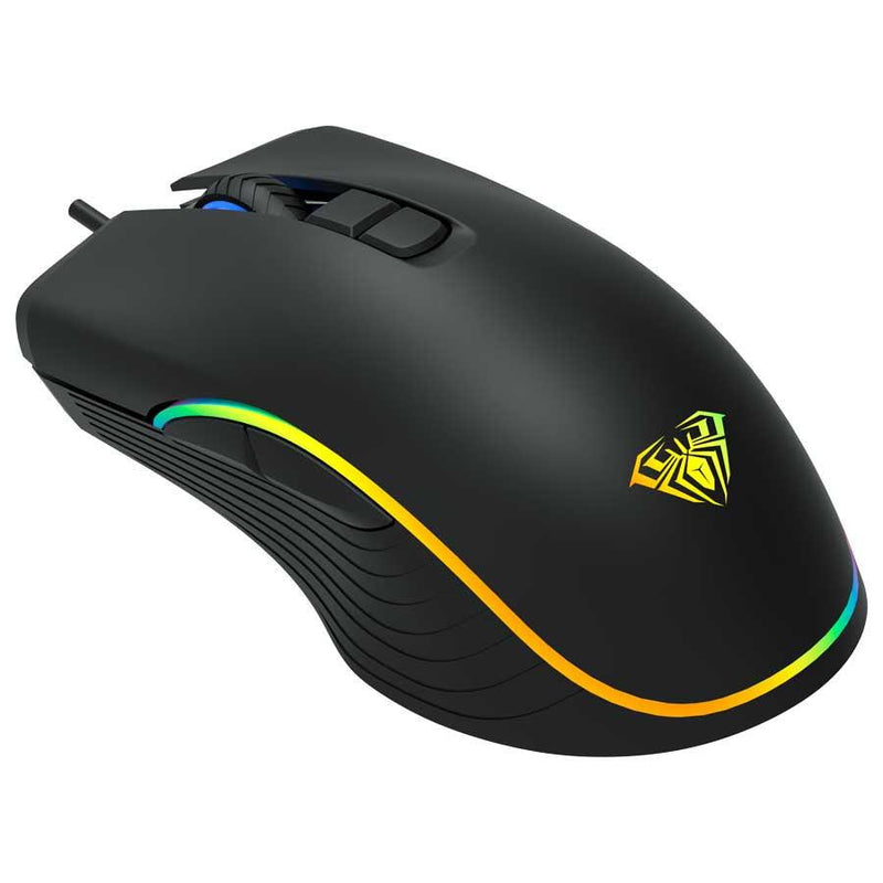 Aula Wind F806 RGB Marco 7 Programmable Buttons Wired Ergonomic Gaming Mouse - DataBlitz