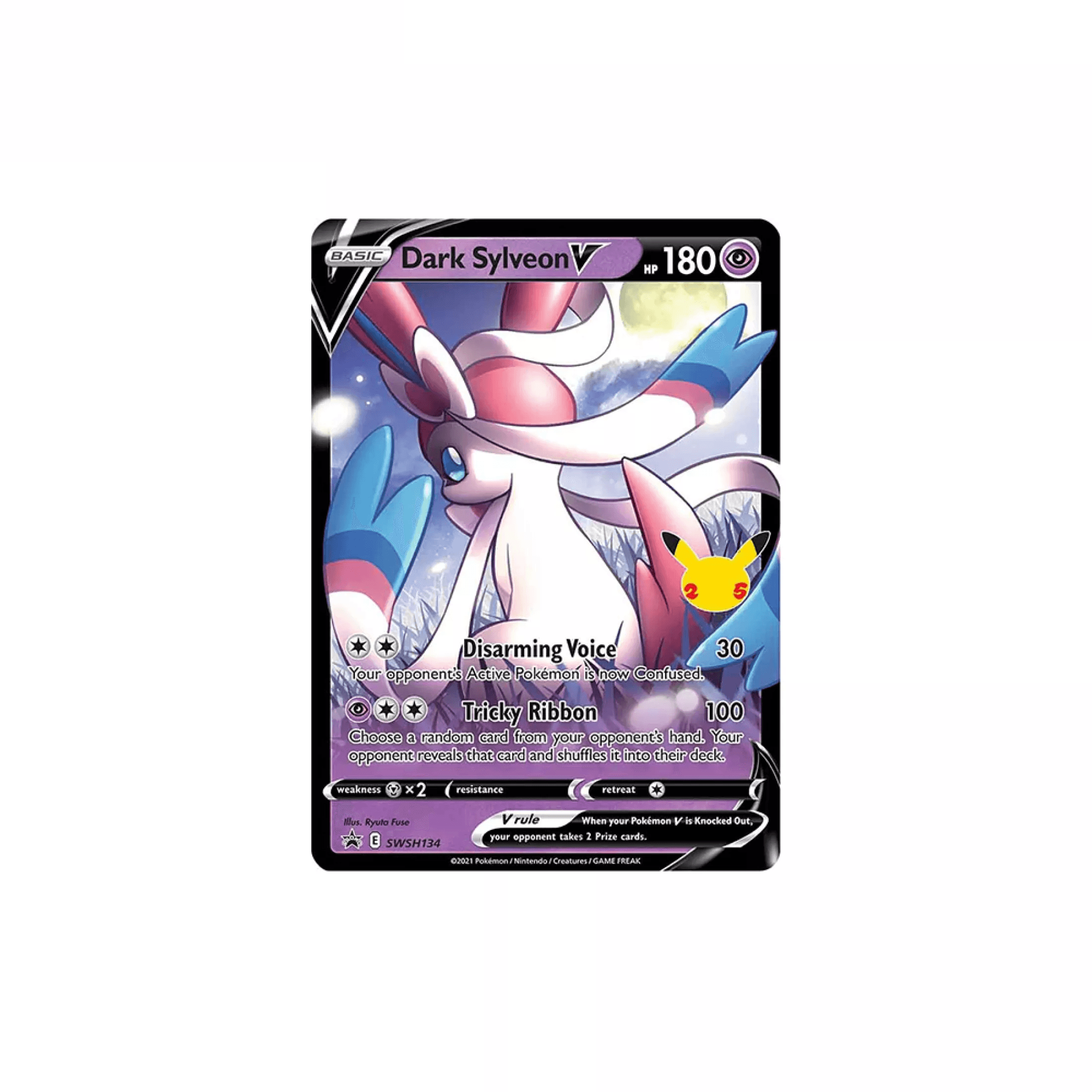 POKEMON TRADING CARD GAME 25TH ANNIVERSARY CELEBRATIONS DARK SYLVEON V BIG TIN (210-80987) - DataBlitz