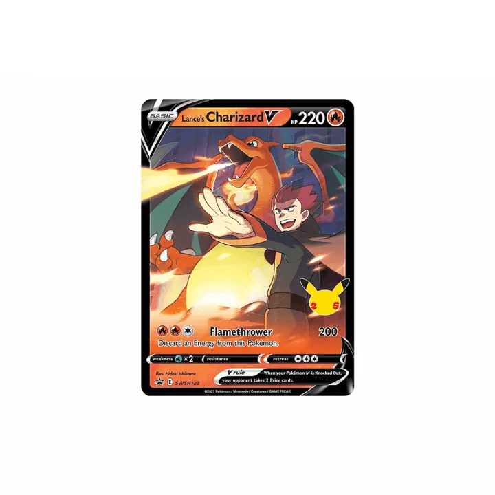 POKEMON TCG 25TH ANNIVERSARY CELEBRATIONS LANCE'S CHARIZARD V TIN