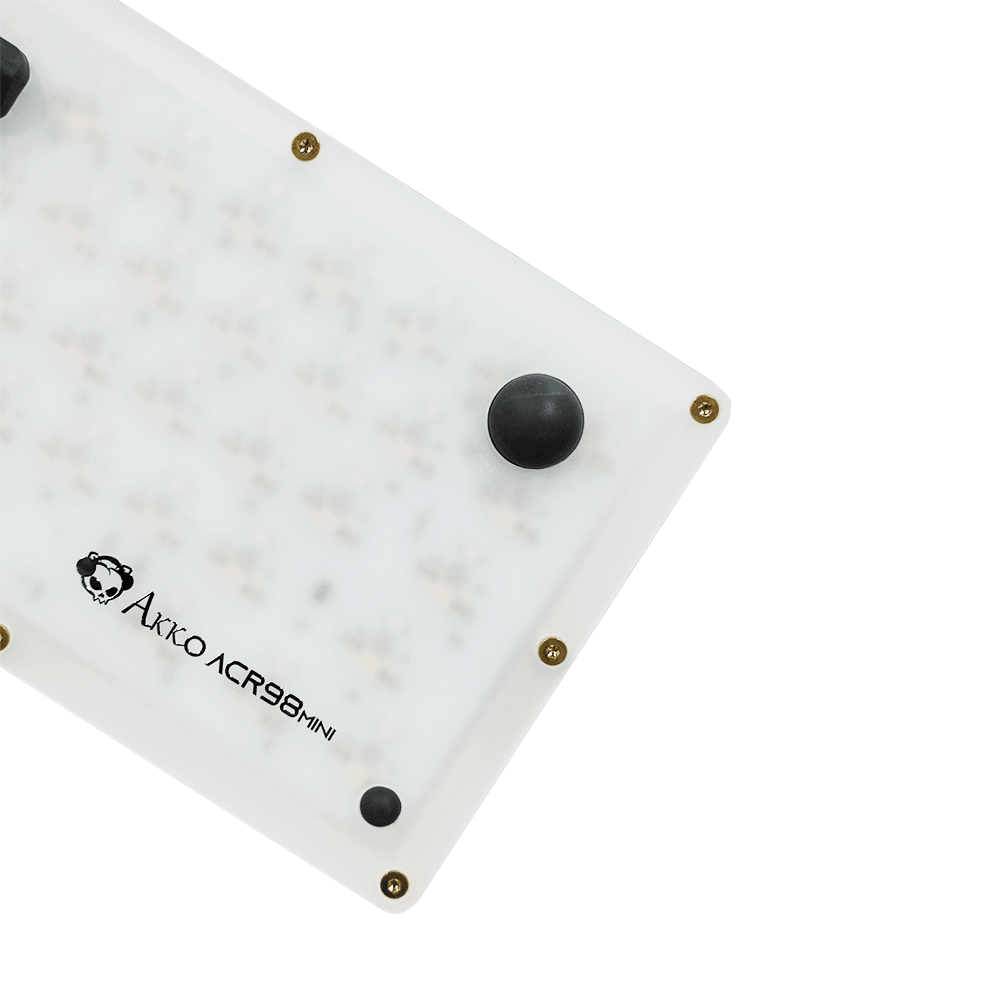 AKKO ACR98 MINI RGB HOT-SWAPPABLE ACRYLIC MECHANICAL KEYBOARD BLACK ON WHITE (JELLY WHITE SWITCH) - DataBlitz