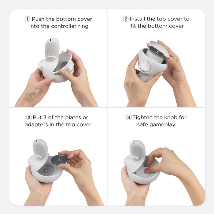 KIWI Design VR Weight Controller Compatible With Quest 2 (Stock Controllers Not Included) (White) (KW-Q37-2.1-US) - DataBlitz