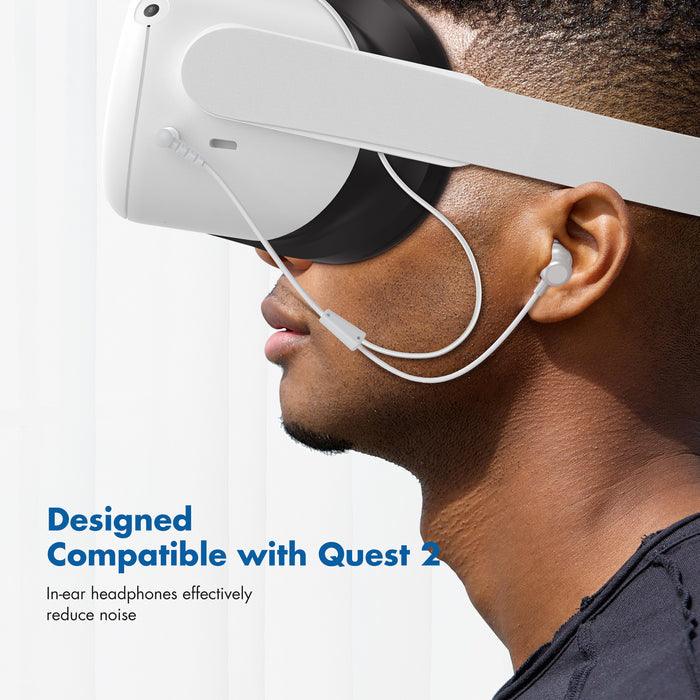 KIWI DESIGN Headphone For Oculus Quest 2 (White) (KW-Q8-3-US) - DataBlitz