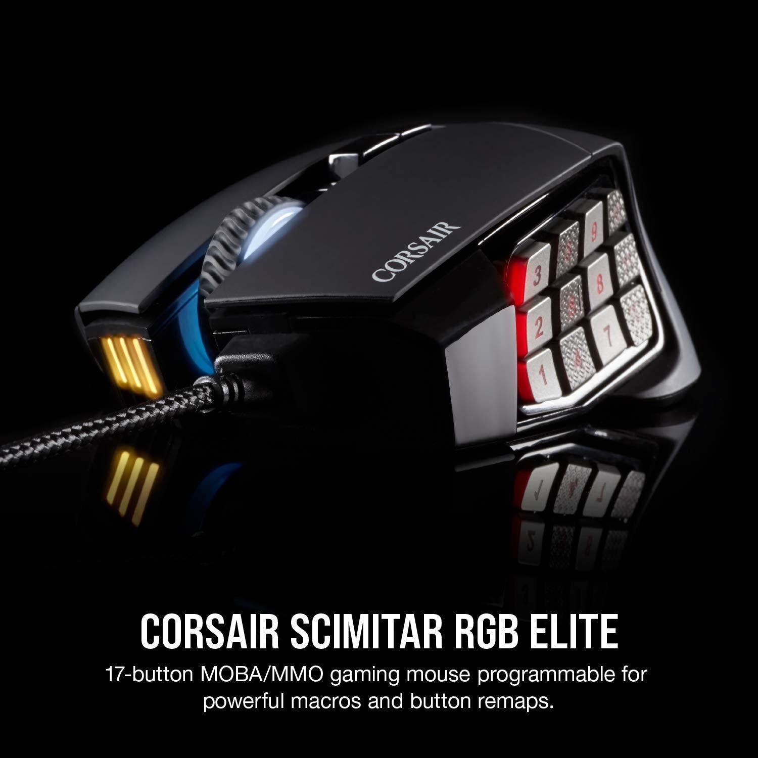 CORSAIR GAMING SCIMITAR RGB ELITE MOBA/MMO GAMING MOUSE - DataBlitz