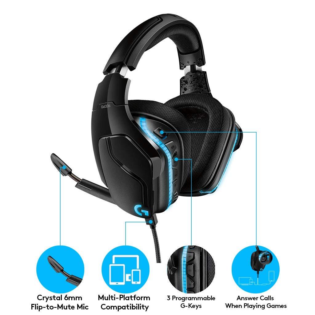 DATABLITZ ECOMMERCE | LOGITECH G633S WIRED 7.1 LIGHTSYNC HEADSET