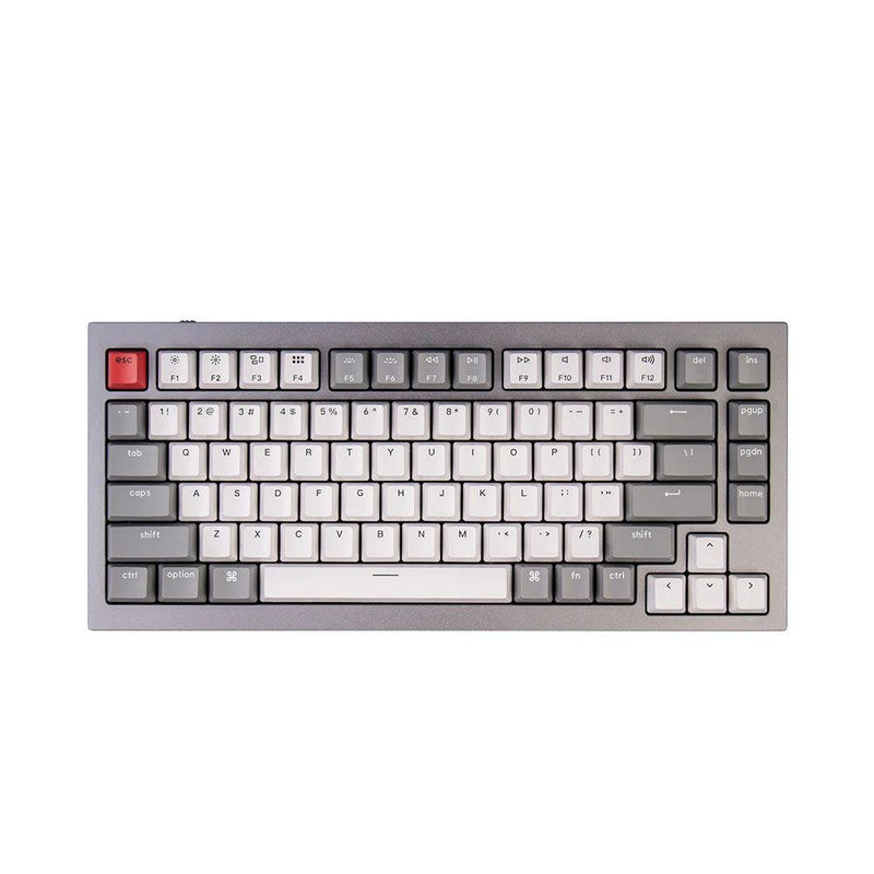 Keychron Q1 QMK Custom Mechanical Silver Grey Keyboard (Gateron Phantom Brown Switch) (Q1D3) - DataBlitz