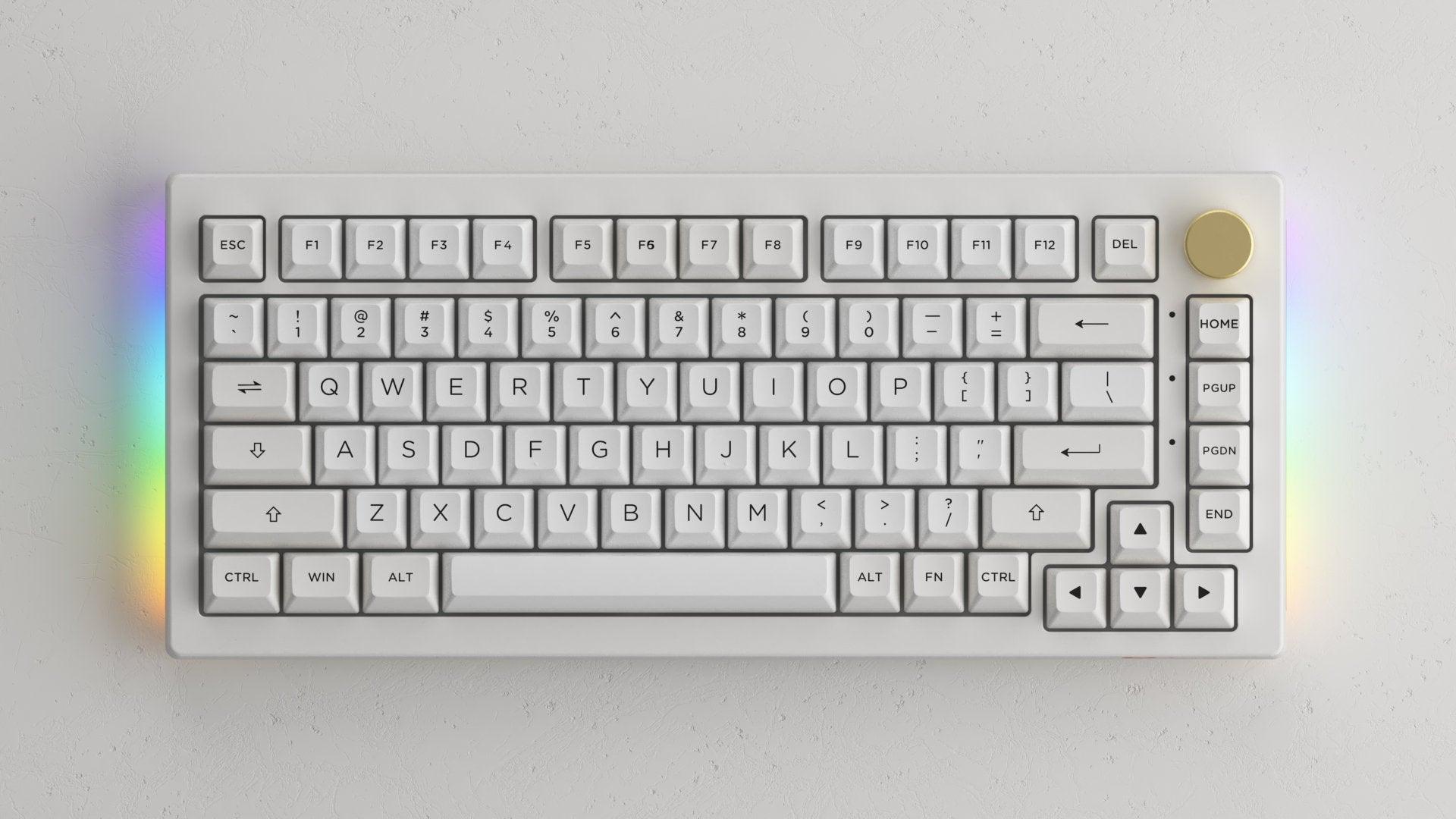 AKKO 5075S Barebone Custom Mechanical Keyboard Hot-Swappable DIY Kit Gasket Mount (Vintage White) - DataBlitz