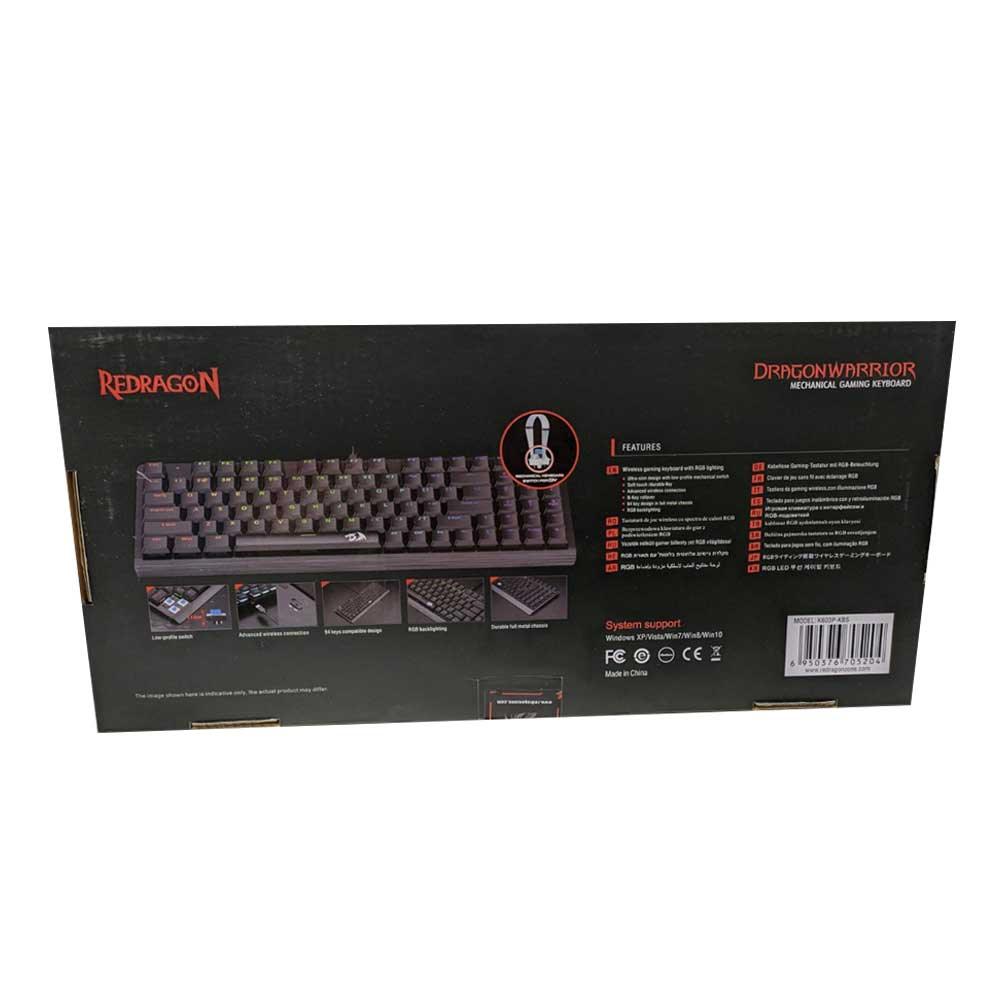 REDRAGON DRAGON WARRIOR MECHANICAL GAMING KEYBOARD (BLACK) (DUST-PROOF BLUE) (K603P-KBS) - DataBlitz