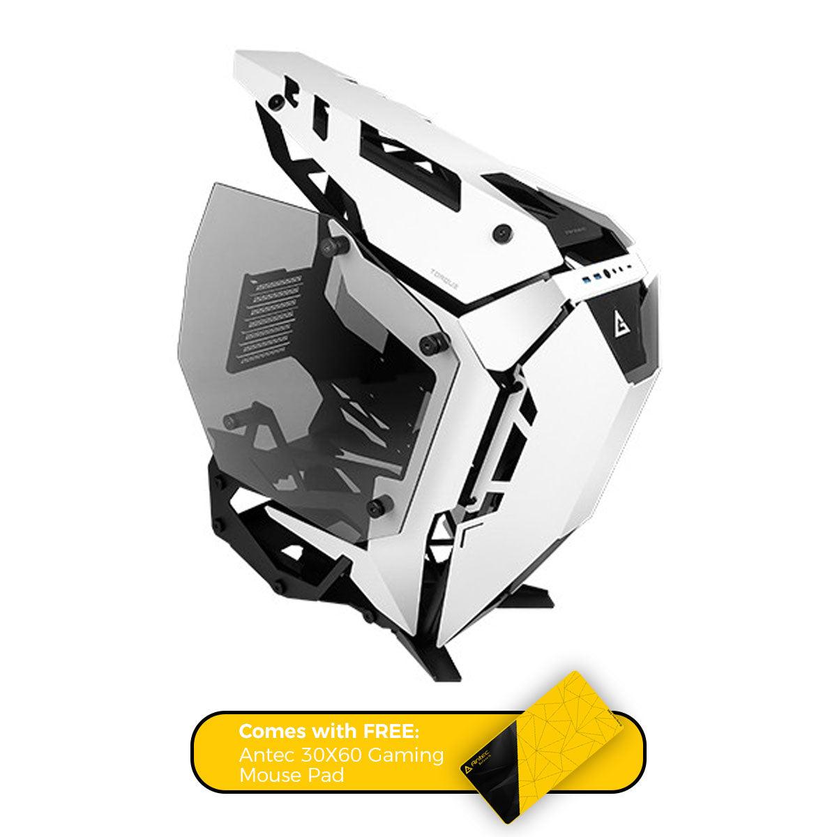 Antec Torque Aluminum ATX Mid-Tower Gaming Case (White/Black) + Antec 30x60 Gaming Mouse Pad - DataBlitz