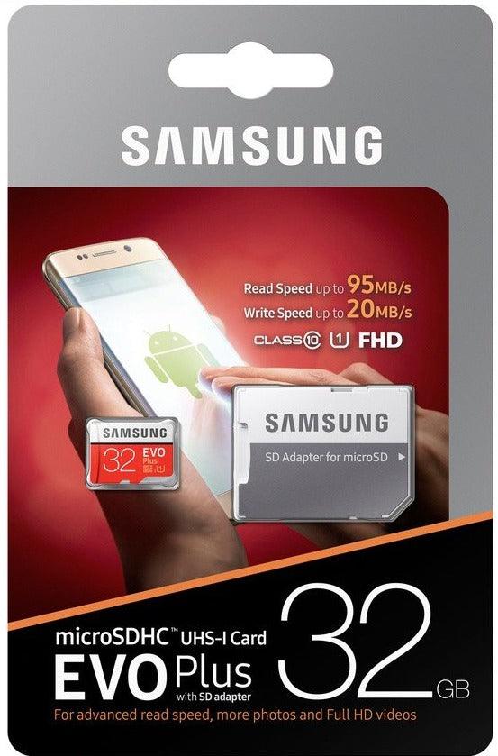 SAMSUNG EVO PLUS MICROSDHC UHS-I CARD 32GB W/ ADAPTER - DataBlitz
