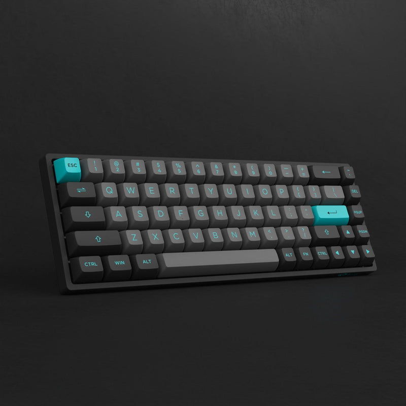 AKKO Black & Cyan 3068B Plus Multi-Modes RGB Mechanical Keyboard (AKKO CS Jelly Purple) - DataBlitz