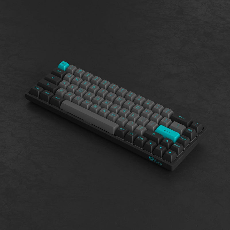 AKKO Black & Cyan 3068B Plus Multi-Modes RGB Mechanical Keyboard (AKKO CS Jelly Black) - DataBlitz