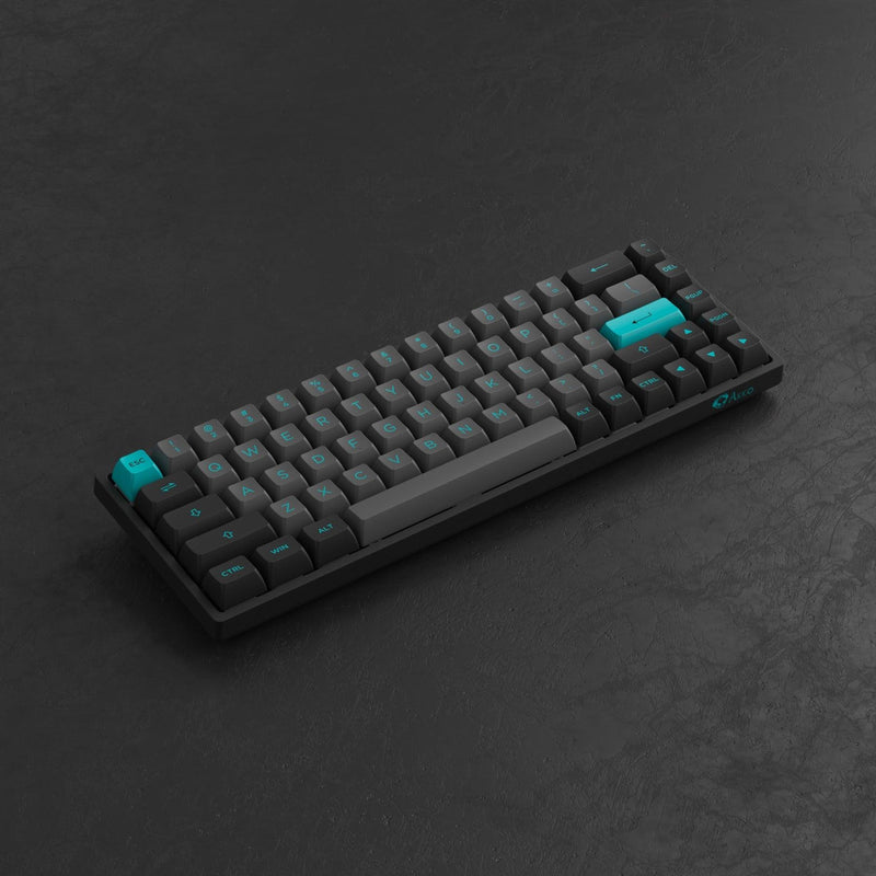 AKKO Black & Cyan 3068B Plus Multi-Modes RGB Mechanical Keyboard (AKKO CS Jelly Black) - DataBlitz