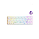 Akko 3068S Shine-Through RGB Hot-Swappable Mechanical Keyboard White (Akko CS Jelly Purple) - DataBlitz