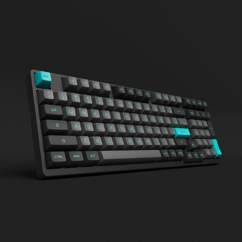 AKKO Black & Cyan 3098B Multi-Modes RGB Mechanical Keyboard (AKKO CS Jelly Blue) - DataBlitz