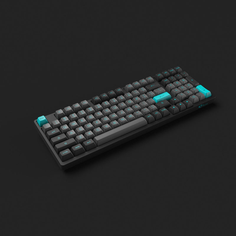 AKKO Black & Cyan 3098B Multi-Modes RGB Mechanical Keyboard (AKKO CS Jelly Blue) - DataBlitz