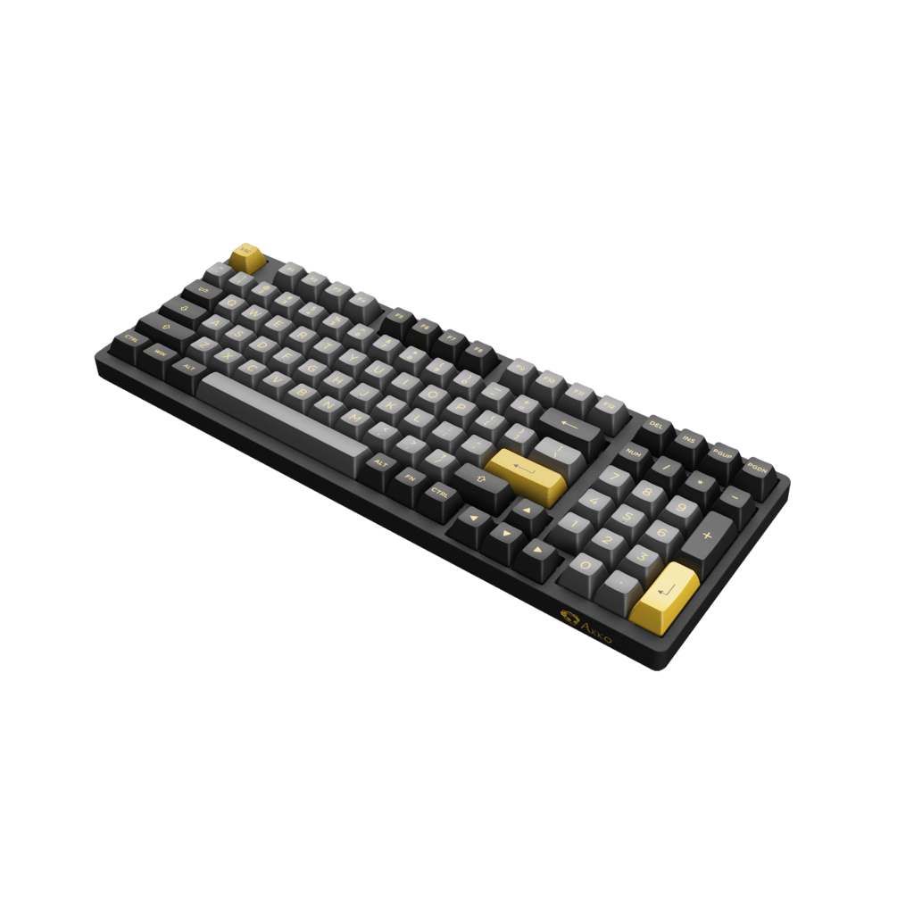 AKKO BLACK & GOLD 3098B MECHANICAL KEYBOARD (AKKO SWITCH JELLY PINK) - DataBlitz