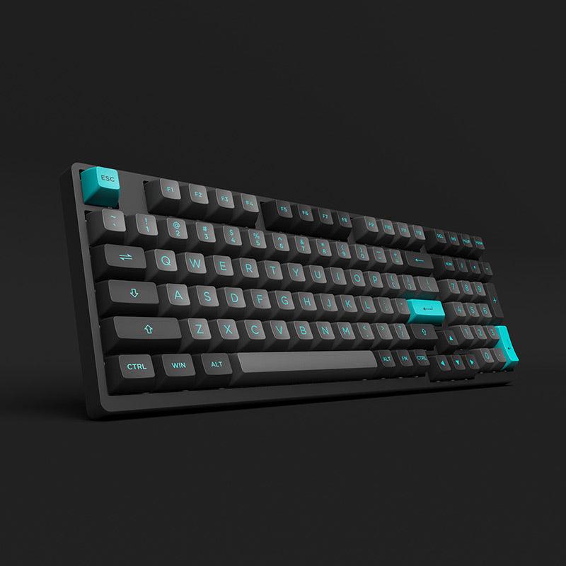 AKKO Black & Cyan 3098N Multi-Modes RGB Mechanical Keyboard (TTC Silent Brown Switch) - DataBlitz