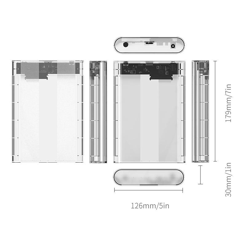 Orico 3.5 Inch USB 3.0 External Hard Drive Enclosure (Transparent) (3139U3/C3) - DataBlitz