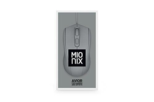 Mionix Avior Shark Fin Ambidextrous Optical Gaming Mouse (Gray) - DataBlitz