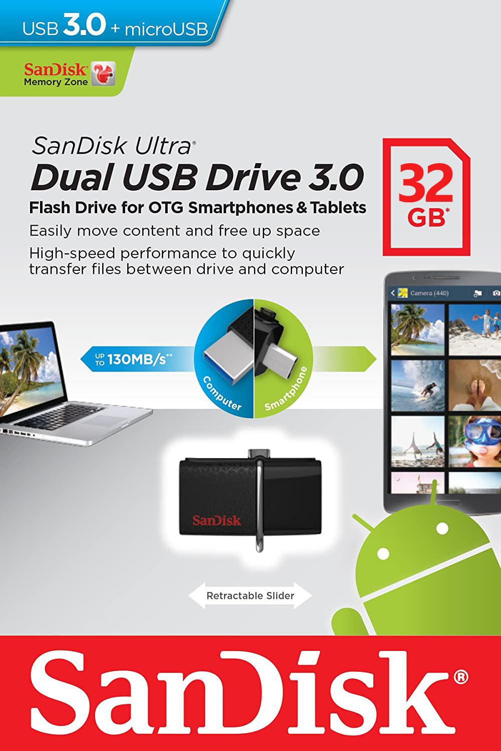 SANDISK ULTRA DUAL USB DRIVE 3.0 OTG 32GB - DataBlitz