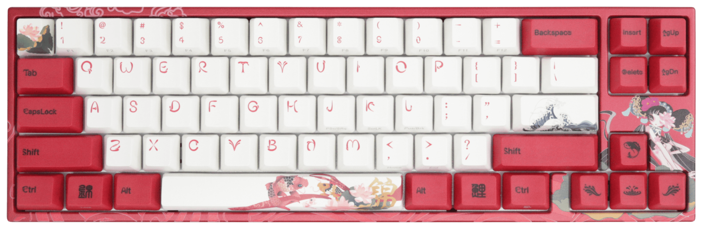 DUCKY MIYA PRO KOI MECHANICAL KEYBOARD (CHERRY MX RED) (MY68NR1N/WR2BNGJV) - DataBlitz
