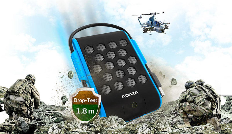 ADATA HD720 SHOCK-PROOF MILITARY GRADE TRIPLE-LAYER PROTECTION EXTERNAL HARD DRIVE 2TB (BLUE) - DataBlitz