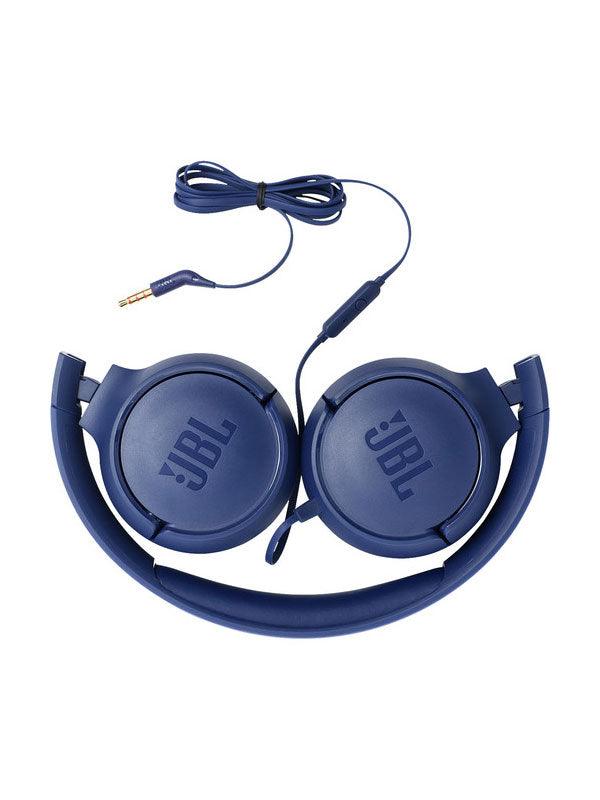 JBL Tune 500 Wired On-Ear Headphone (Blue) - DataBlitz