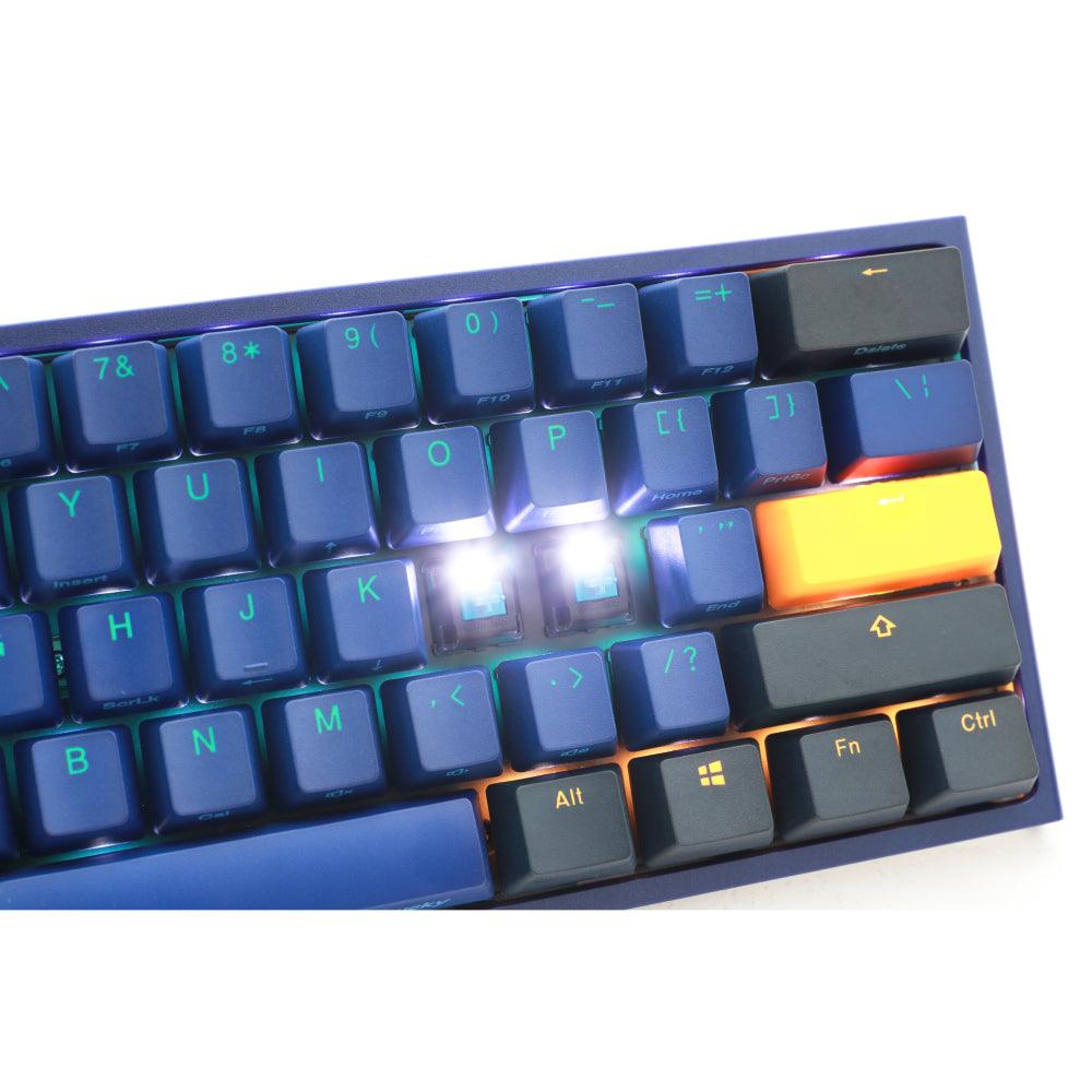 DUCKY ONE 2 MINI HORIZON WHITE LED DOUBLE SHOT PBT MECHANICAL KEYBOARD (CHERRY RED SWITCH) (DKON1861S-RUSPDZZWH) - DataBlitz