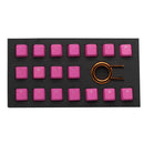 TAIHAO RUBBER DOUBLE SHOT BACKLIT GAMING KEYCAPS SET FOR CHERRY MX SWITCH TYPE (18-KEYS) (NEON PINK) - DataBlitz