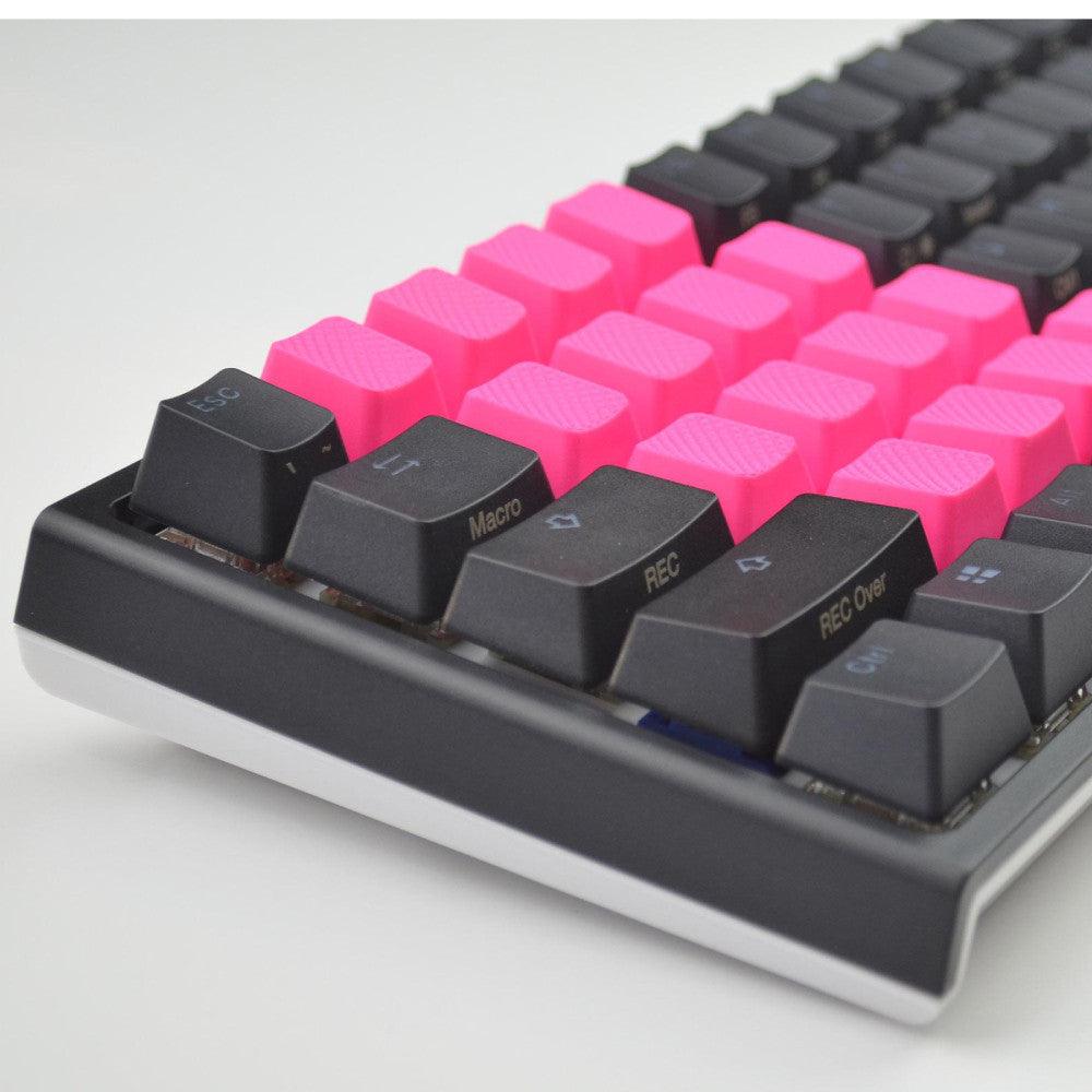 TAIHAO RUBBER DOUBLE SHOT BACKLIT GAMING KEYCAPS SET FOR CHERRY MX SWITCH TYPE (18-KEYS) (NEON PINK) - DataBlitz