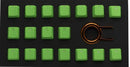 TAIHAO RUBBER DOUBLE SHOT BACKLIT GAMING KEYCAPS SET FOR CHERRY MX SWITCH TYPE (18-KEYS) (NEON GREEN) - DataBlitz