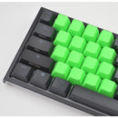 TAIHAO RUBBER DOUBLE SHOT BACKLIT GAMING KEYCAPS SET FOR CHERRY MX SWITCH TYPE (18-KEYS) (NEON GREEN) - DataBlitz