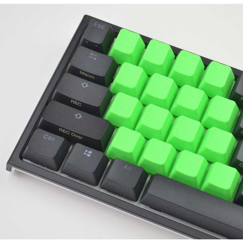 TAIHAO RUBBER DOUBLE SHOT BACKLIT GAMING KEYCAPS SET FOR CHERRY MX SWITCH TYPE (18-KEYS) (NEON GREEN) - DataBlitz