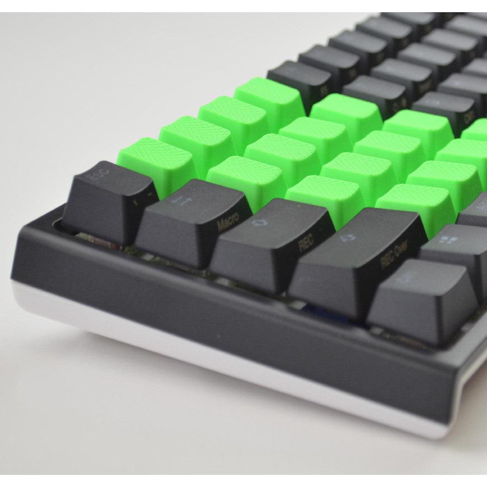 TAIHAO RUBBER DOUBLE SHOT BACKLIT GAMING KEYCAPS SET FOR CHERRY MX SWITCH TYPE (18-KEYS) (NEON GREEN) - DataBlitz