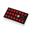TAIHAO RUBBER DOUBLE SHOT BACKLIT GAMING KEYCAPS SET FOR CHERRY MX SWITCH TYPE (18-KEYS) (RED) - DataBlitz