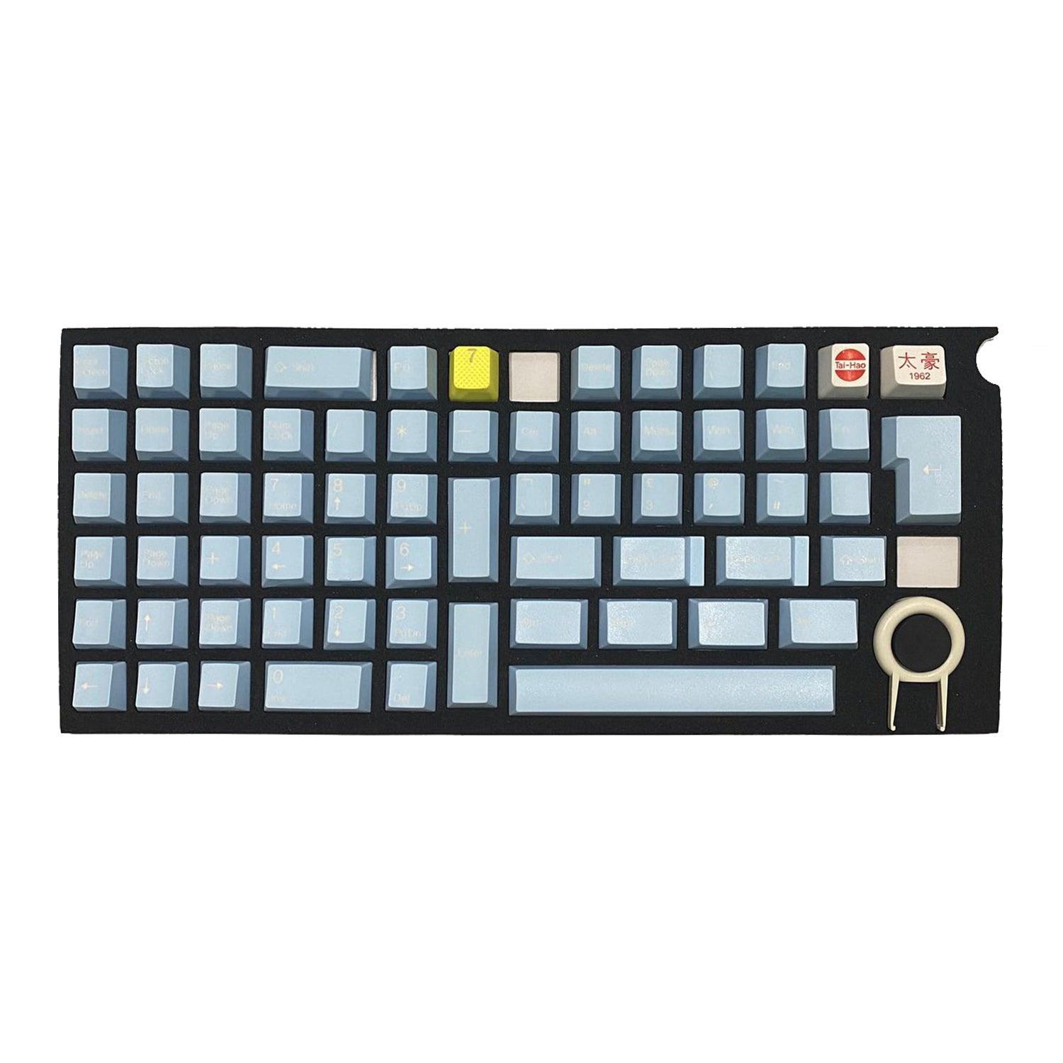 TAIHAO DOUBLE SHOT ABS-CUBIC KEYCAPS SET FOR CHERRY MX SWITCH (150-KEYS) (BLUE GLACIAL LAKE) (T01BG101) - DataBlitz