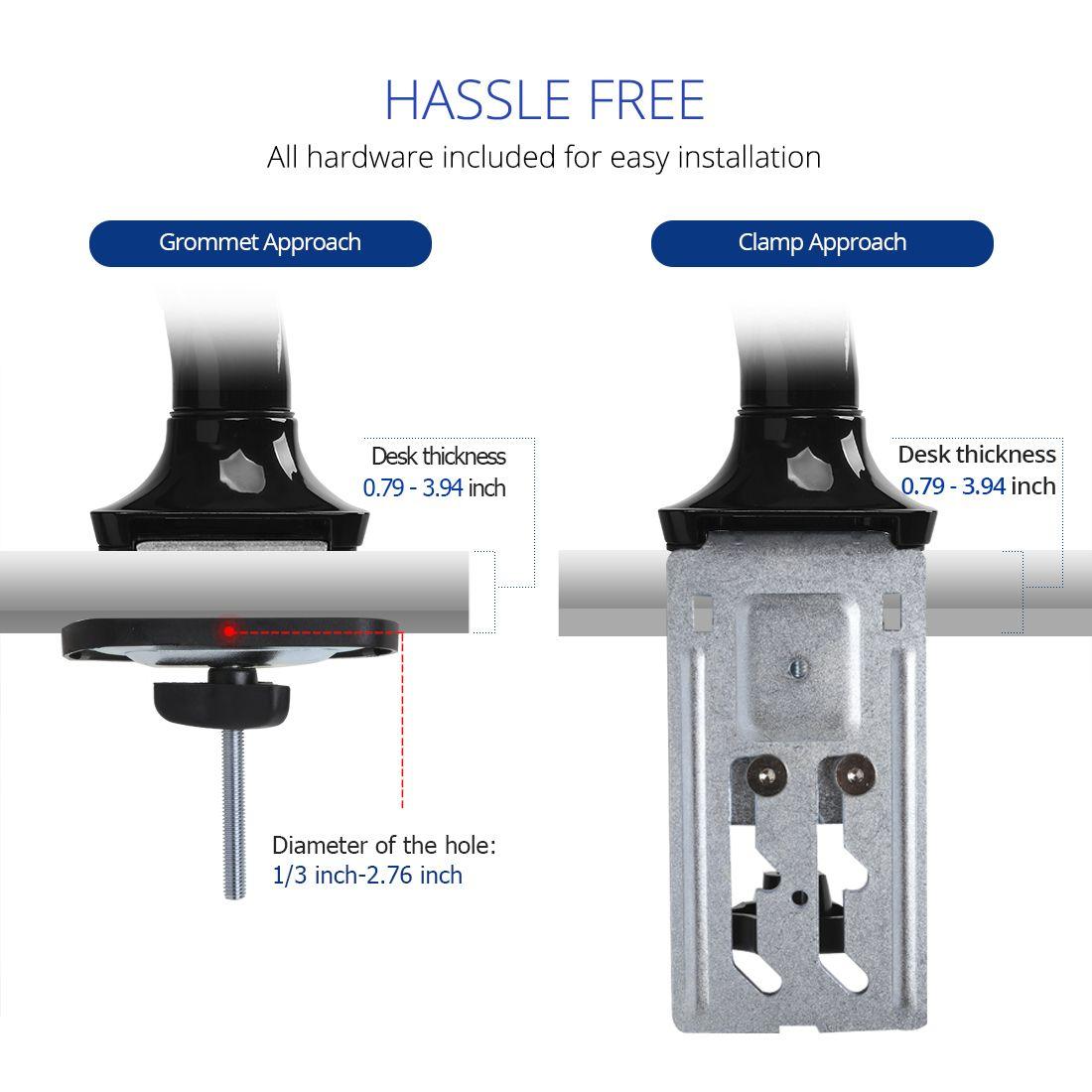 FLEXISPOT SINGLE DESKTOP MONITOR MOUNT 10-27 INCHES (F7B) - DataBlitz
